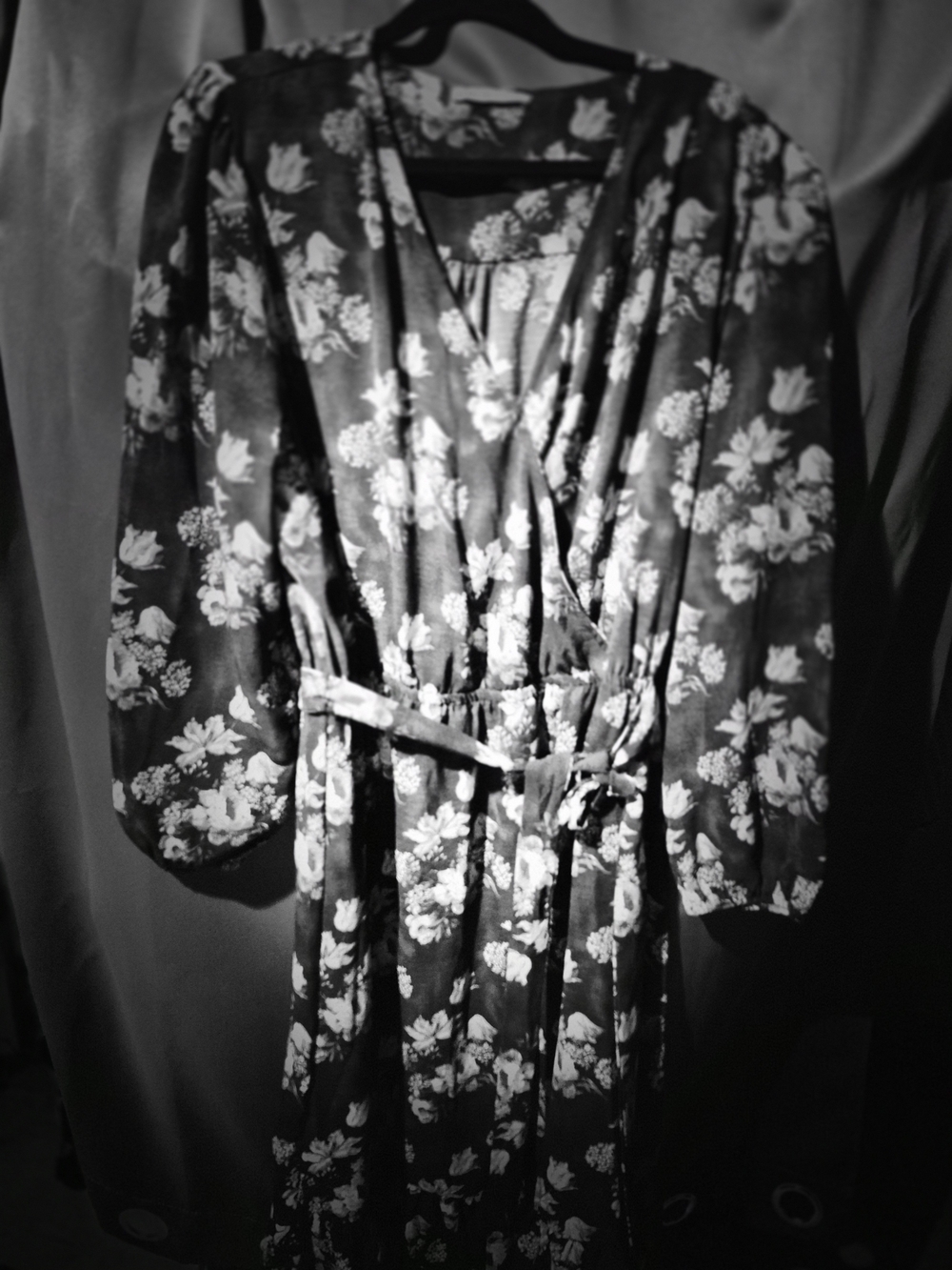 Devoted 3x Brown  Floral Wrap Midi Dress with Tie Belt